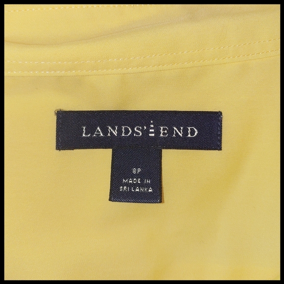 Soft Land's End Butter Yellow Button Down - Picture 4 of 4
